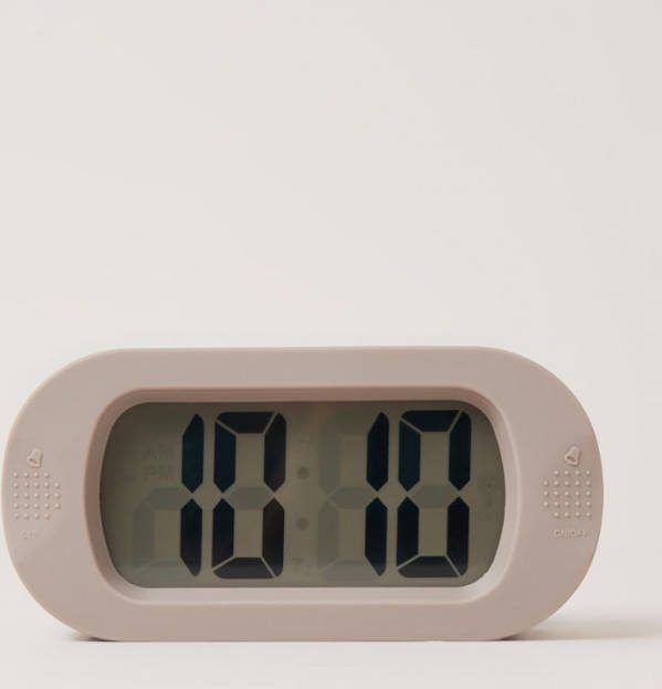 Karlsson Wekkers Alarm clock Gummy rubberized Grijs
