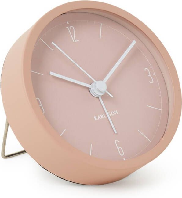 Karlsson Wekkers Alarm Clock Numbers and Lines Iron Roze