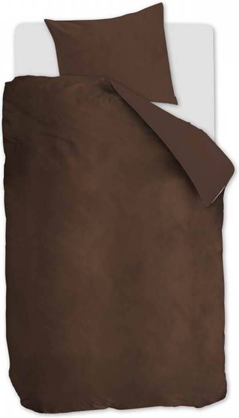 At Home Tender Dekbedovertrek 1 persoons(140x200/220 Cm + 1 Sloop) Microvezel Brown