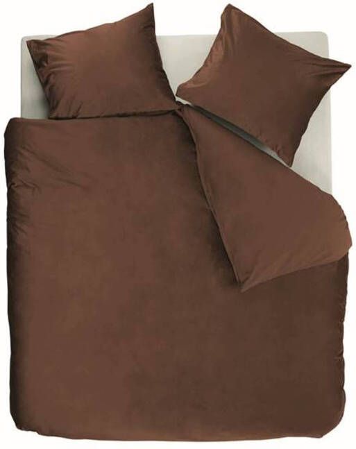 At Home Tender Dekbedovertrek Lits jumeaux(240x200/220 Cm + 2 Slopen) Microvezel Brown