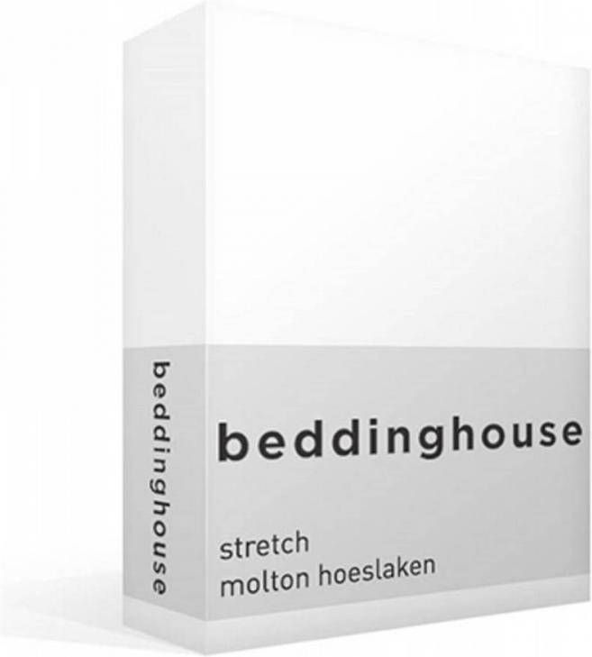 Beddinghouse Multifit Stretch Molton Hoeslaken 80% Katoen 20% Polyester Lits jumeaux(180/200x200/220 Cm) Wit