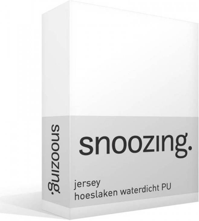 Snoozing Jersey Waterdicht Pu Hoeslaken 80x200 Wit