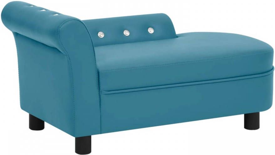 vidaXL Hondenbank 83x45x42 cm kunstleer turquoise