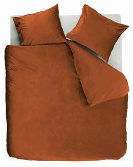 At Home Tender Dekbedovertrek 2 persoons(200x200/220 Cm + 2 Slopen) Katoen Satijn Terra