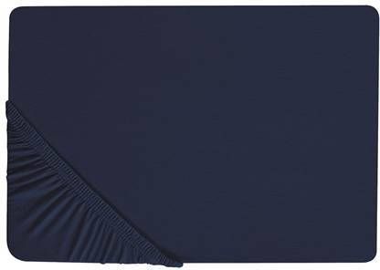 Beliani Hofuf Laken blauw katoen