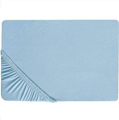 Beliani Hofuf Laken blauw katoen