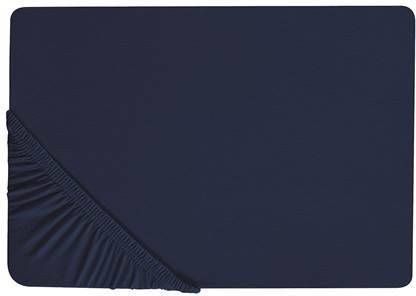 Beliani Hofuf Laken blauw katoen