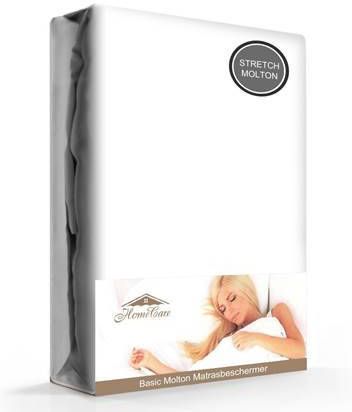 Dreamhouse Bedding Hoeslaken Molton Stretchbaar Matrasbeschermer Anti allergische Anti huisstofmijt Wit