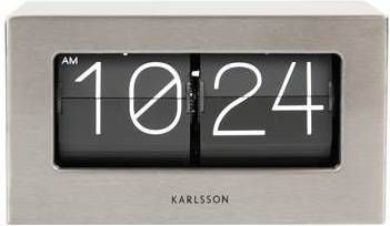 Karlsson Boxed Flip Tafelklok 17,5 x 37 cm Geborsteld Staal online kopen