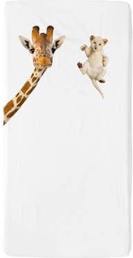 Snurk Wild Friends kinderhoeslaken van biologisch katoen 160TC, hoekhoogte 18 cm