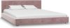VidaXL Bedframe fluweel roze 140x200 cm online kopen