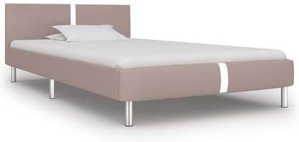 vidaXL Bedframe kunstleer cappuccino 90x200 cm
