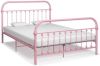 VidaXL Bedframe metaal roze 120x200 cm online kopen