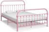 VidaXL Bedframe metaal roze 140x200 cm online kopen
