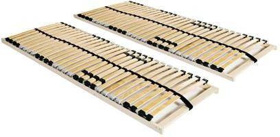 vidaXL Lattenbodems 2 st met 28 latten 7 zones 70x200 cm