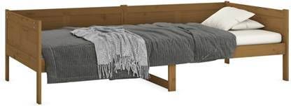 vidaXL Slaapbank massief grenenhout honingbruin 90x200 cm