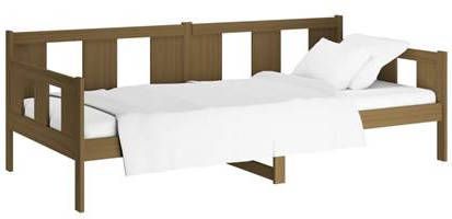 vidaXL Slaapbank massief grenenhout honingbruin 90x200 cm