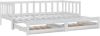 VidaXL Slaapbank uitschuifbaar massief grenenhout wit 2x(90x200)cm online kopen