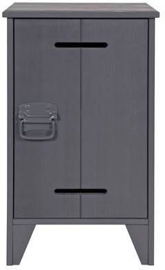 Woood Kluis Nachtkastje Steelgrey Geborsteld [Fsc]