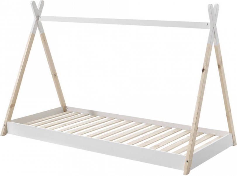Vipack Bed Tipi wit/naturel 90x200 cm Leen Bakker