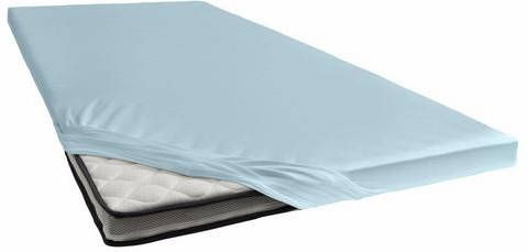 Cinderella Jersey Topper Hoeslaken 100% Gebreide Jersey Katoen 1 persoons(80/90x200/210 Cm) Sky Blue