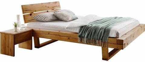Home affaire Ledikant Ultima 3 delig, van mooi massief vurenhout in balk look, bestaand uit 180 cm bed + 2 nachtkastjes(set, 3 stuks )