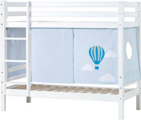 Hoppekids Stapelbed Ballon Ballon massief met gordijn & matrassen, 2 maten