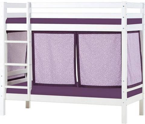 Hoppekids Stapelbed "Beautiful Bloom" 70x160 massief met gordijn & matrassen(set, 4 stuks )