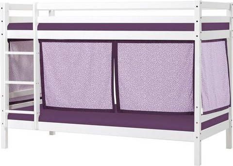 Hoppekids Stapelbed "Beautiful Bloom" 90x200 massief met gordijn & matrassen(set, 4 stuks )