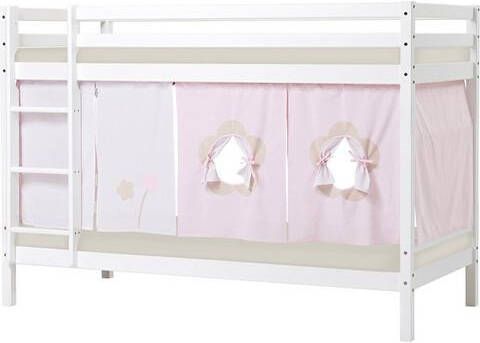 Hoppekids Stapelbed "Fairytale Knight" massief met gordijn & matrassen, 2 maten