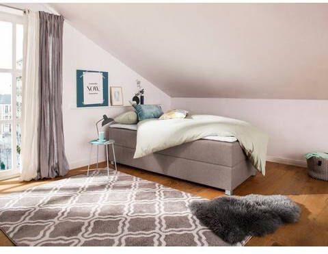 INOSIGN Boxspring Alexis zonder hoofdbord ideaal voor vertrekken met schuine plafonds of zelfgemaakte wanden, in 4 breedten en vele uitvoeringen