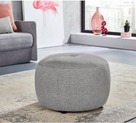 INOSIGN Hocker Lounis Ronde hocker in 2 afmetingen, "soft clean" voor het gemakkelijk reinigen met water