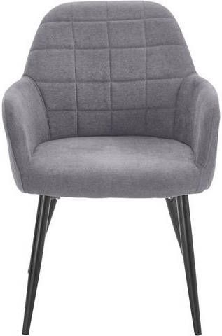 INOSIGN Stoel met armleuningen Mara(1 of 2 stuks ), overtrekstof in weefstof, onderstel van metaal in zwart(set )