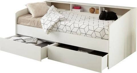 Parisot Kinderbed Sleep 1 persoons, kinderbed, inclusief 2 laden, draaibare en gekleurde achterwandpanelen
