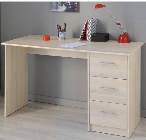 Cstore Essentielle Bureau Met 3 Lades Licht Acacia Decor L 121, 2 X D 74, 3 X H 55 Cm