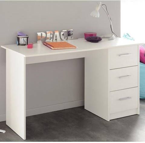 Cstore Essentielle Bureau Met 3 Lades Wit Decor L 121, 2 X D 74, 3 X H 55 Cm