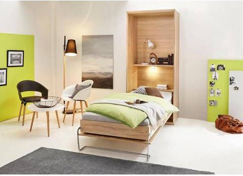 priess Verticaal opklapbed ANCONA met rek en ledverlichting