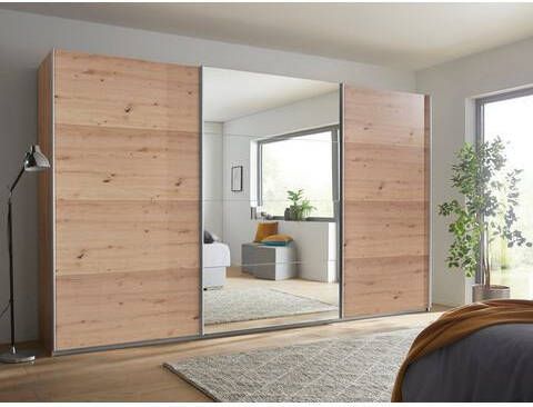 rauch Zweefdeurkast Loki inclusief gaasmandinzet met 2 metalen manden, stoffen dozenset en extra planken