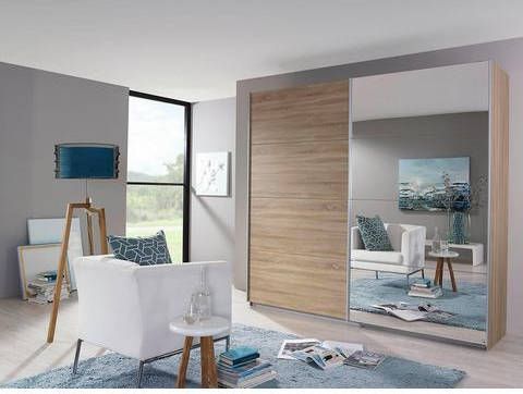 rauch Zweefdeurkast Quadra inclusief kapstok en extra planken