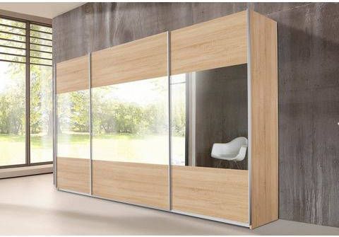 rauch Zweefdeurkast Quadra met spiegelelementen