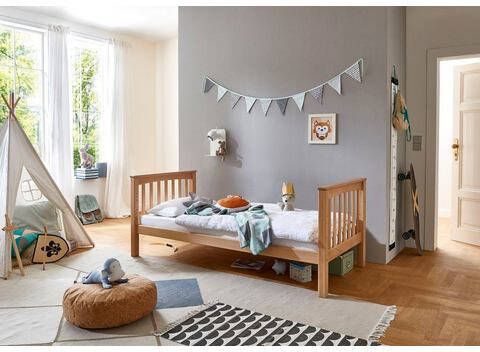 Relita Kinderbed Kick 1 persoons met lattenrol, beuken