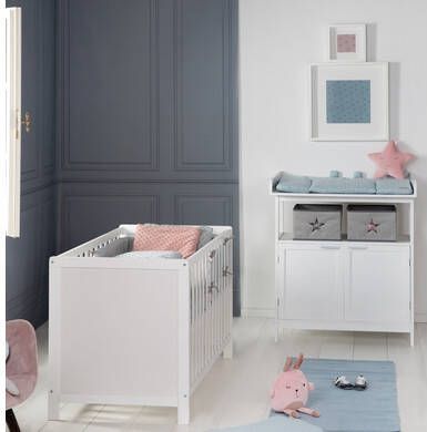 Roba ® Babymeubelset Hamburg met kinderbed en commode met 2 deuren(voordeelset, 2 stuks )