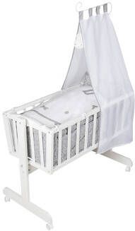 Merkloos Roba Wiegset Nijntje Junior 40 X 90 Cm Hout/katoen Grijs/wit