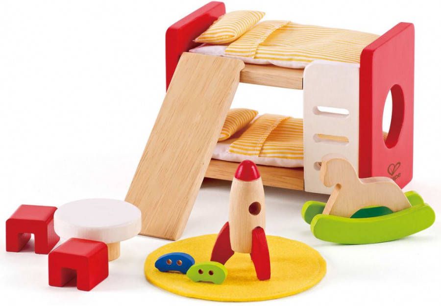 Hape Poppenhuismeubelen Kinderkamer(set, 14 delig )