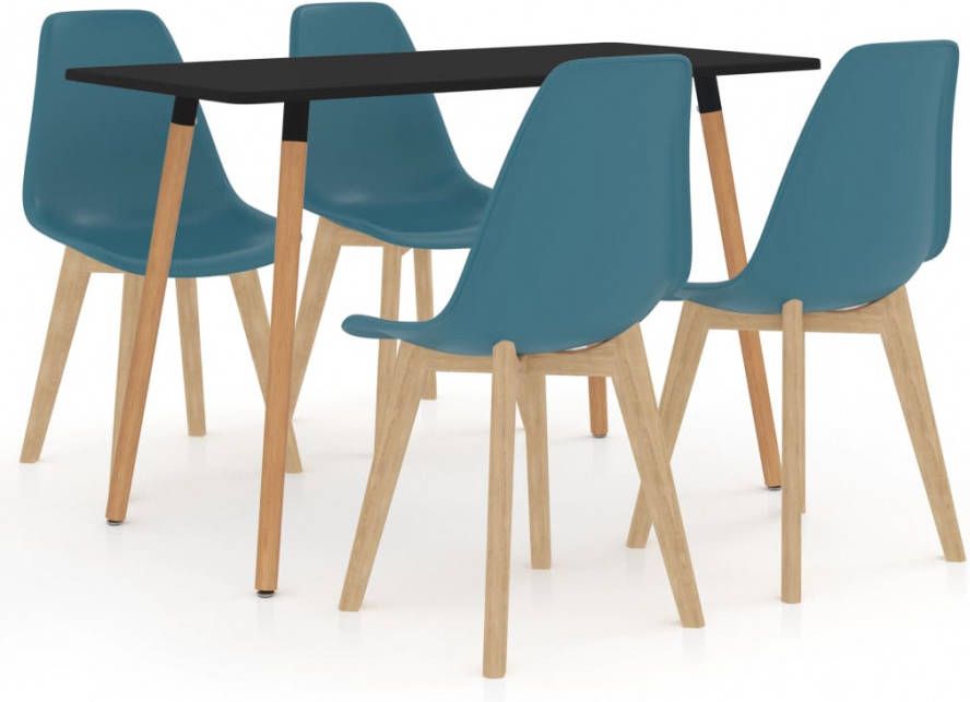 VIDAXL 5 delige Eethoek turquoise