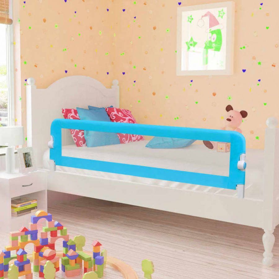VIDAXL Bedhekje peuter 150x42 cm blauw