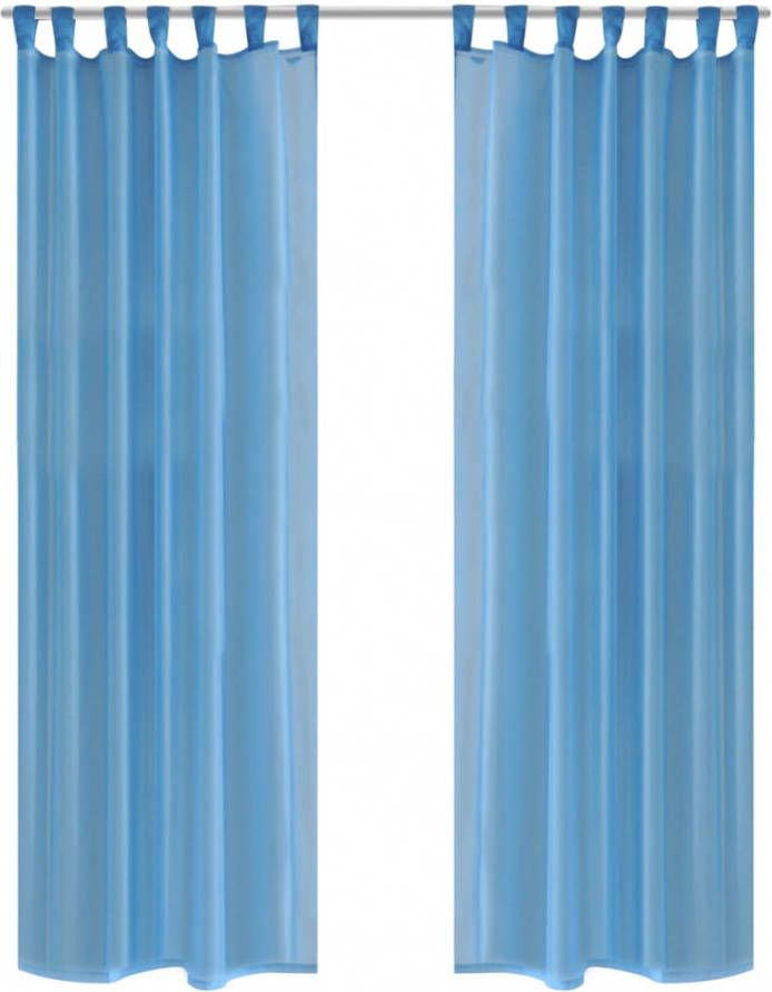 VIDAXL Gordijn Turquoise 140x175 cm(2 stuks )
