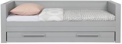 Woood Dennis Bedbank Excl Lade Grenen Betongrijs 219x73x101