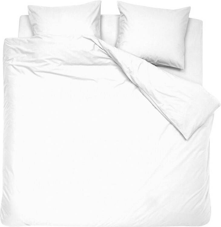 Damai Organic Satijn Dekbedovertrek Lits jumeaux(240x200/220 Cm + 2 Slopen) Katoen Satijn White