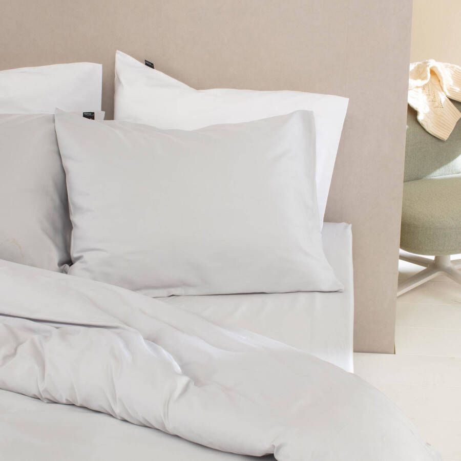 Damai Organic Satijn Dekbedovertrek 2 persoons(200x200/220 Cm + 2 Slopen) Katoen Satijn Light Grey